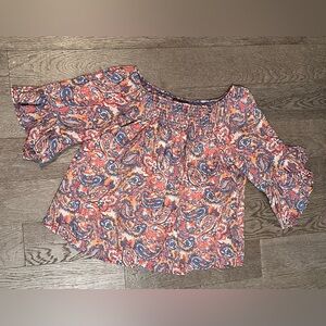 Loramendi Boho Peasant 3/4 Bell Sleeve Blouse Size M